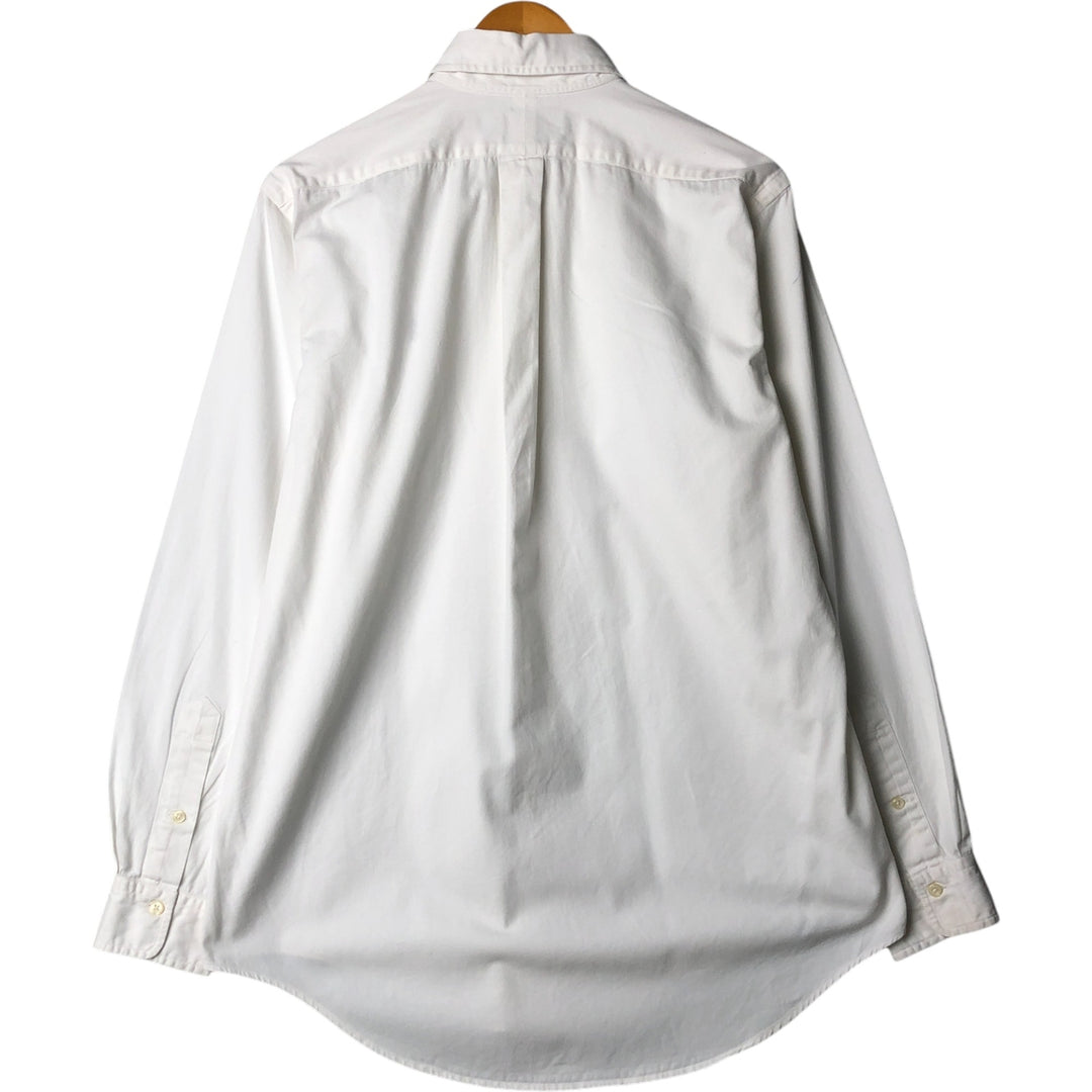 Ralph Lauren long sleeve button down shirt, men's size M cotton white type Vintage Second Hand