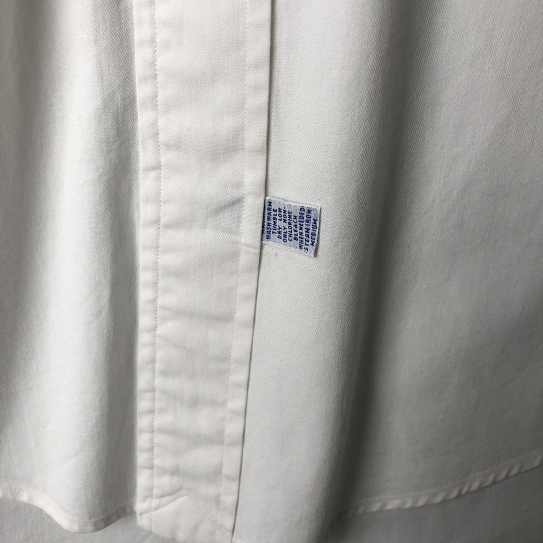 Ralph Lauren long sleeve button down shirt, men's size M cotton white type Vintage Second Hand