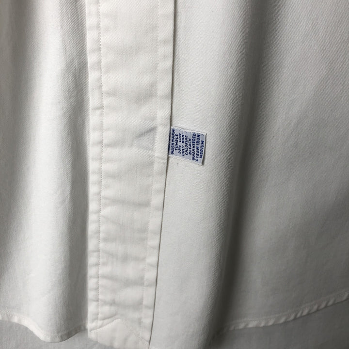 Ralph Lauren long sleeve button down shirt, men's size M cotton white type Vintage Second Hand