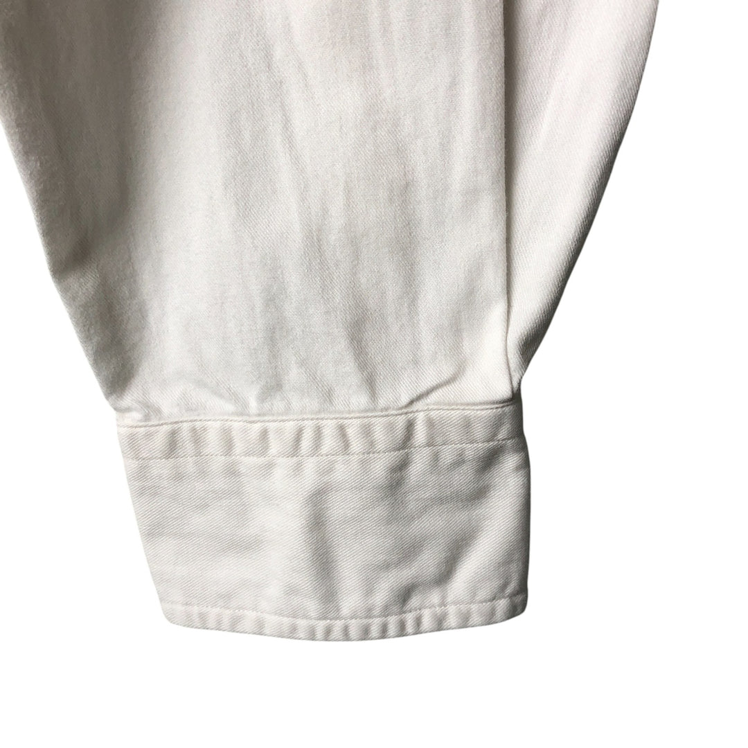 Ralph Lauren long sleeve button down shirt, men's size M cotton white type Vintage Second Hand
