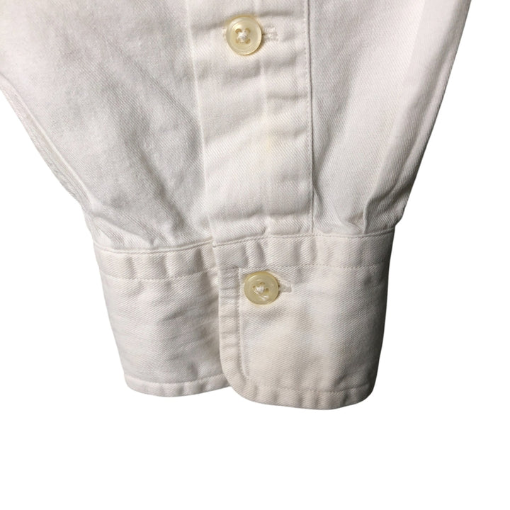 Ralph Lauren long sleeve button down shirt, men's size M cotton white type Vintage Second Hand