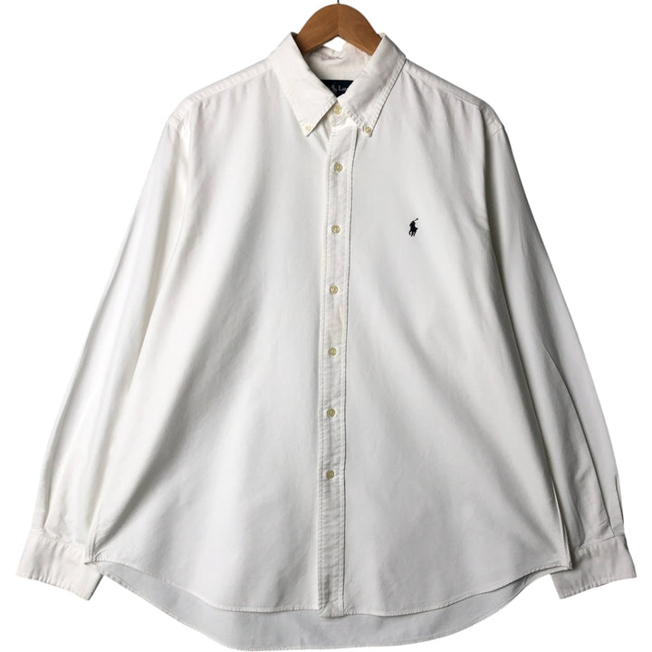 Ralph Lauren Classic Fit Long Sleeve Button Down Shirt Men's XL cotton pale white type Vintage Second Hand