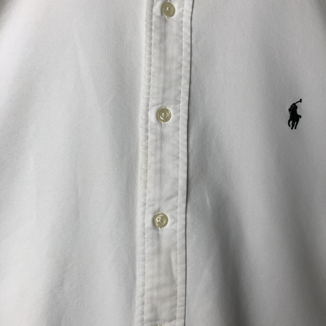 Ralph Lauren Classic Fit Long Sleeve Button Down Shirt Men's XL cotton pale white type Vintage Second Hand