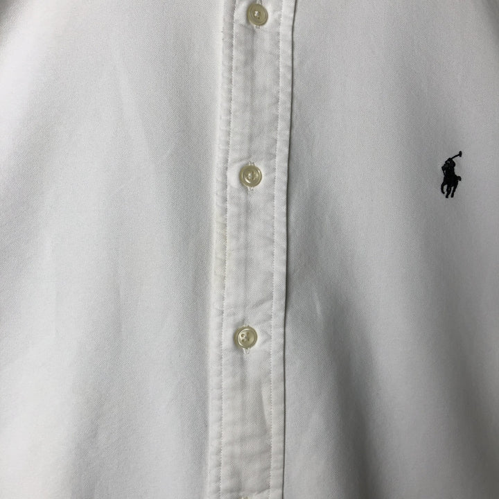 Ralph Lauren Classic Fit Long Sleeve Button Down Shirt Men's XL cotton pale white type Vintage Second Hand