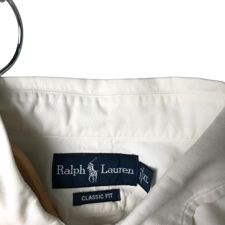 Ralph Lauren Classic Fit Long Sleeve Button Down Shirt Men's XL cotton pale white type Vintage Second Hand