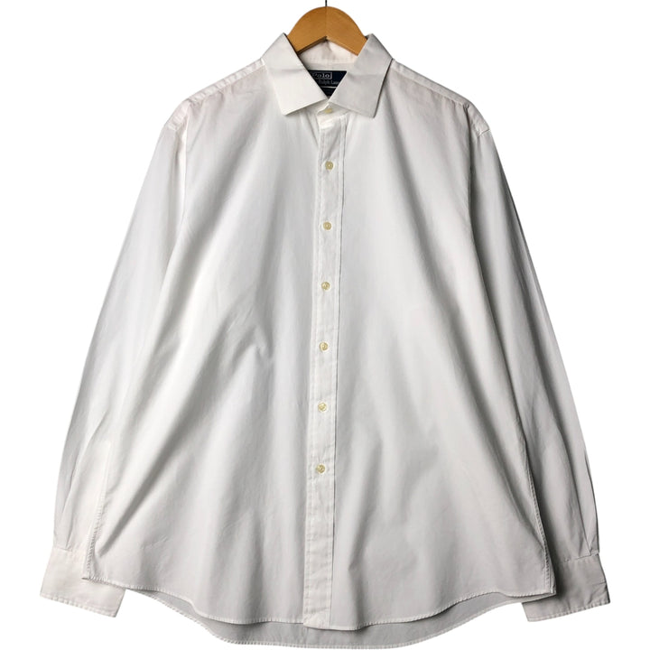 Ralph Lauren POLO by Ralph Lauren REGENT CLASSIC FIT wide collar long sleeve cotton shirt men's XL equivalent cotton white type Vintage Second Hand