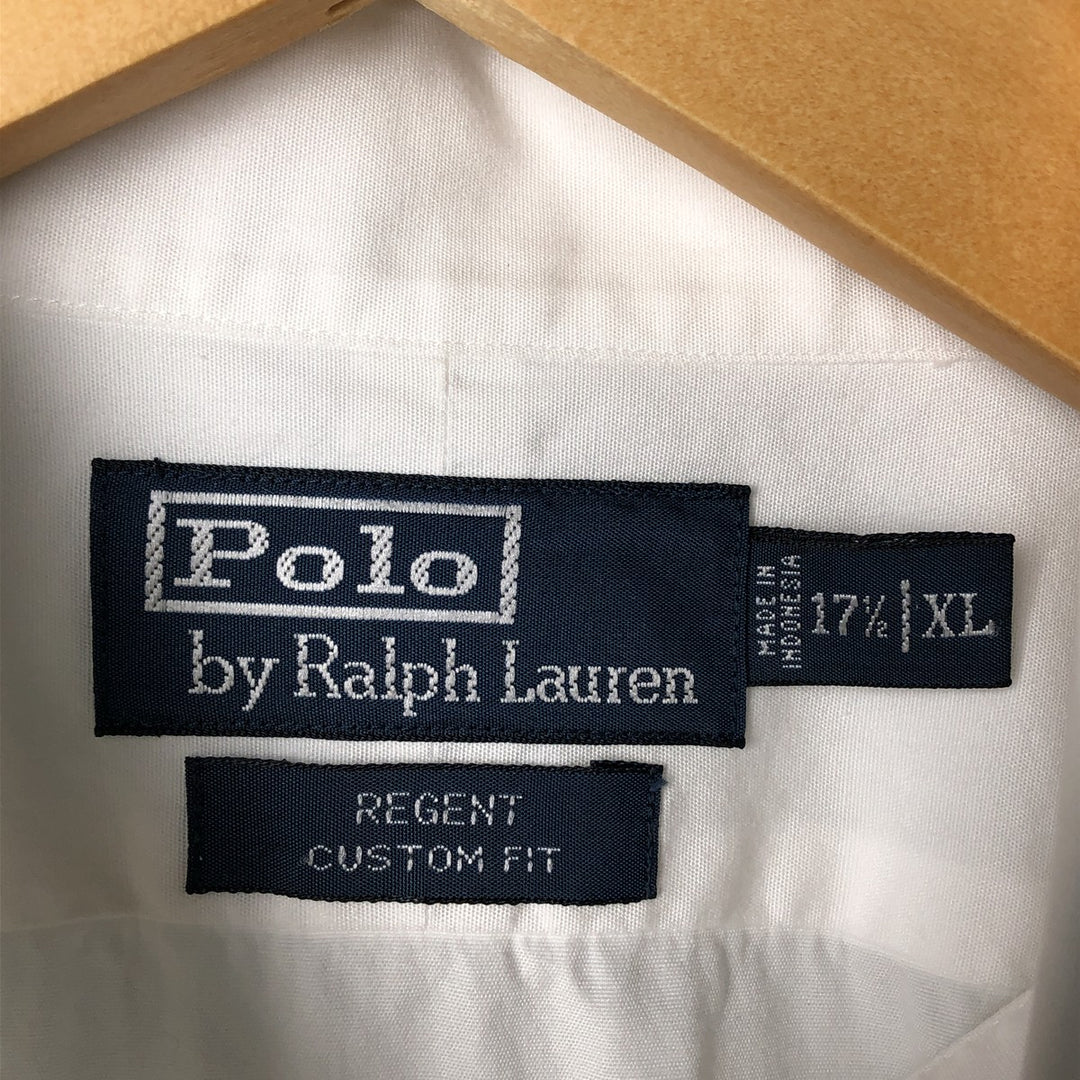 Ralph Lauren POLO by Ralph Lauren REGENT CLASSIC FIT wide collar long sleeve cotton shirt men's XL equivalent cotton white type Vintage Second Hand
