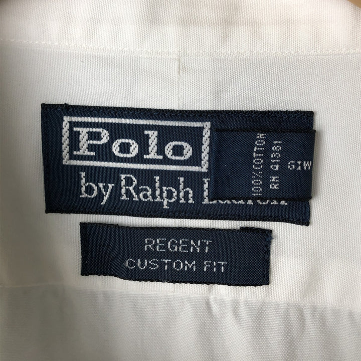 Ralph Lauren POLO by Ralph Lauren REGENT CLASSIC FIT wide collar long sleeve cotton shirt men's XL equivalent cotton white type Vintage Second Hand