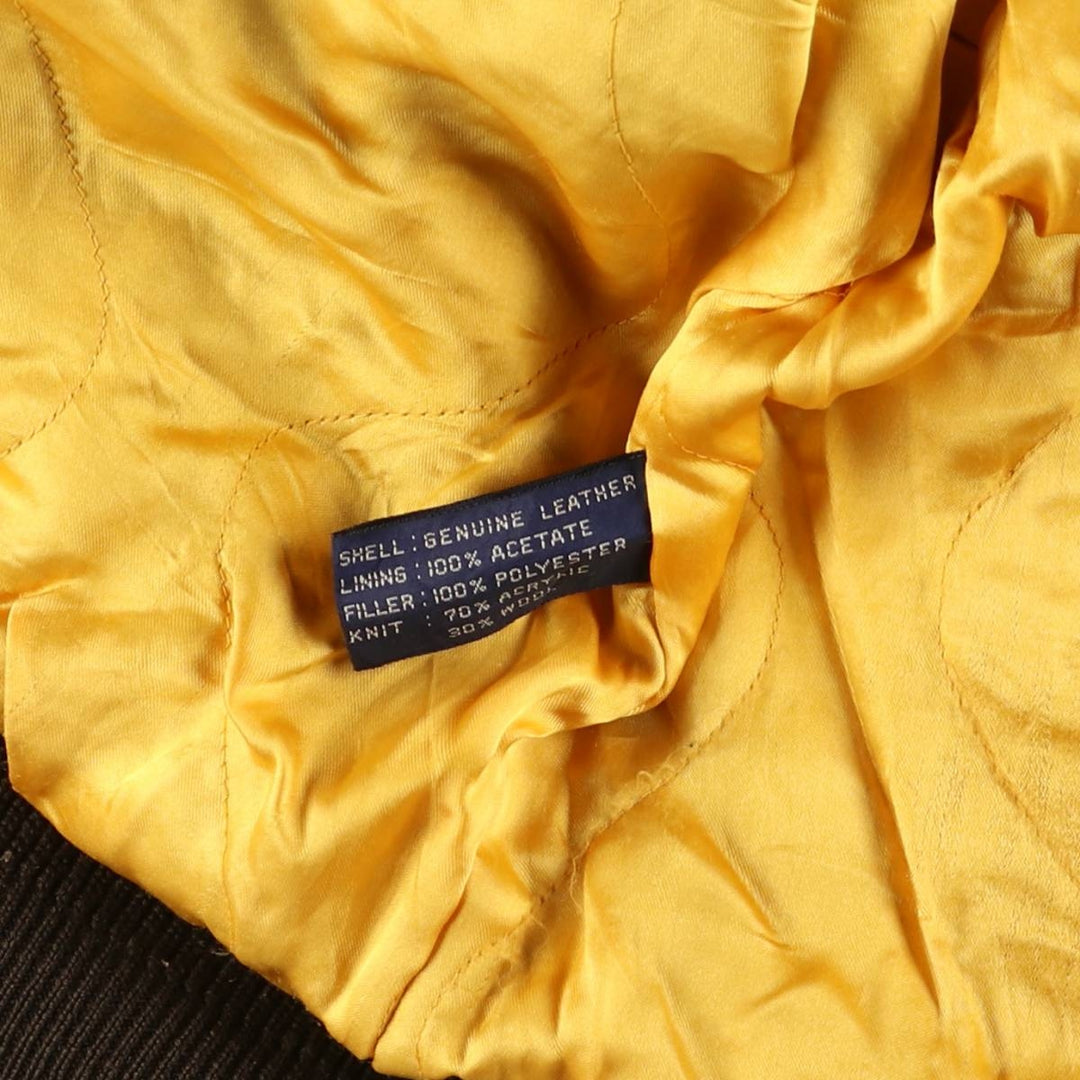 Vintage 1980'S Nautica A-2 padded leather jacket, size L, men's genuine leather brown type Vintage Second Hand