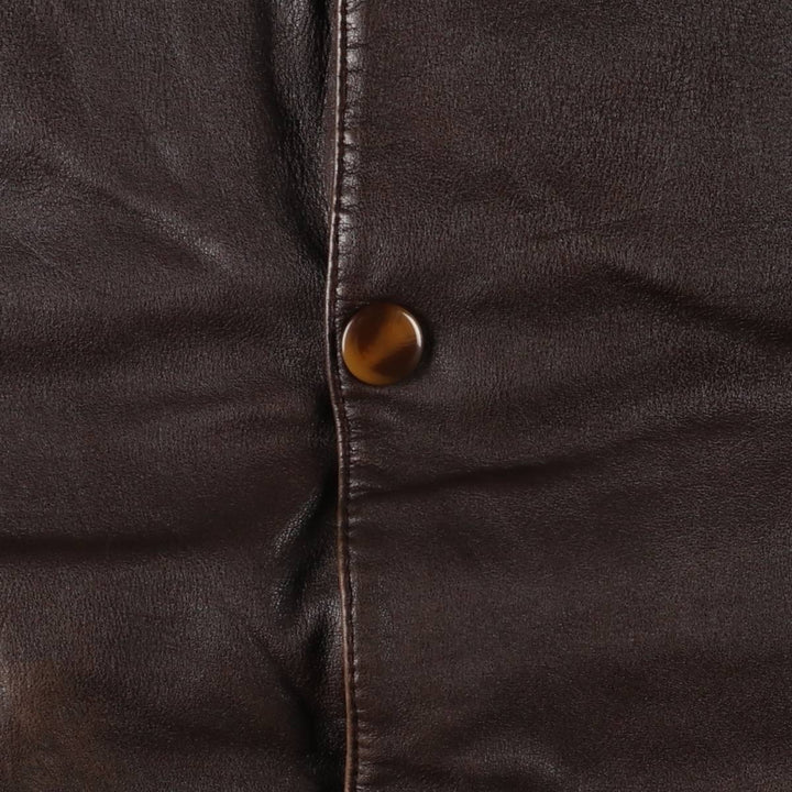 Vintage 1980'S Nautica A-2 padded leather jacket, size L, men's genuine leather brown type Vintage Second Hand