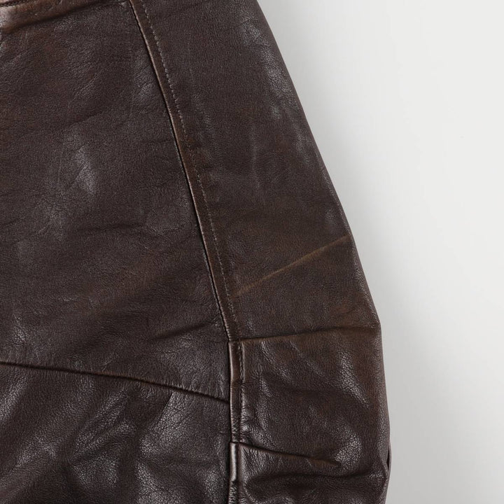 Vintage 1980'S Nautica A-2 padded leather jacket, size L, men's genuine leather brown type Vintage Second Hand