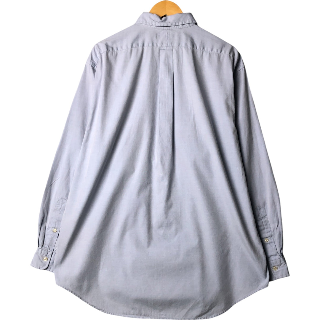 Ralph Lauren YARMOUTH long sleeve button down shirt, men's XL size cotton Blue type light blue Vintage Second Hand
