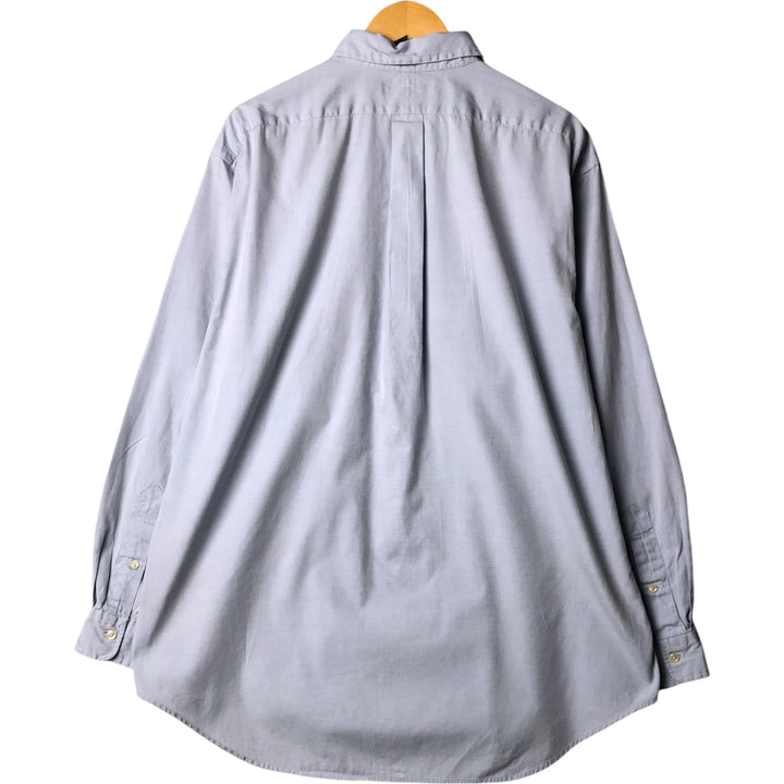 Ralph Lauren YARMOUTH long sleeve button down shirt, men's XL size cotton Blue type light blue Vintage Second Hand