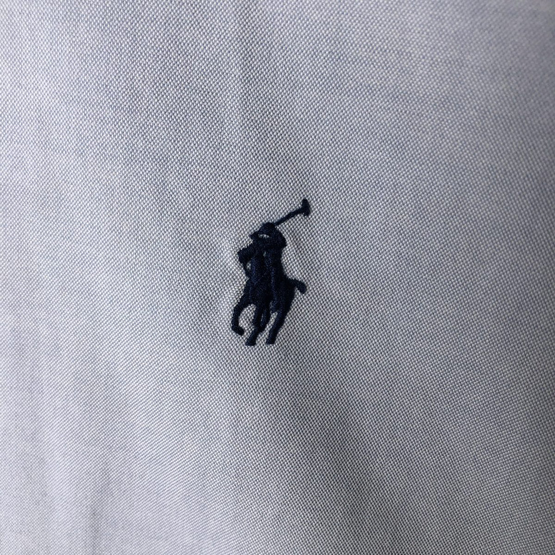 Ralph Lauren YARMOUTH long sleeve button down shirt, men's XL size cotton Blue type light blue Vintage Second Hand
