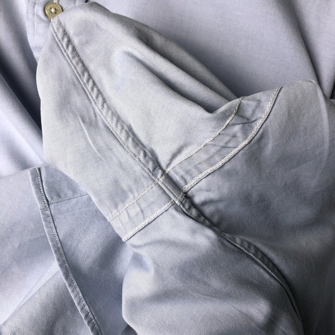 Ralph Lauren YARMOUTH long sleeve button down shirt, men's XL size cotton Blue type light blue Vintage Second Hand