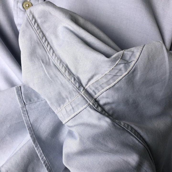 Ralph Lauren YARMOUTH long sleeve button down shirt, men's XL size cotton Blue type light blue Vintage Second Hand