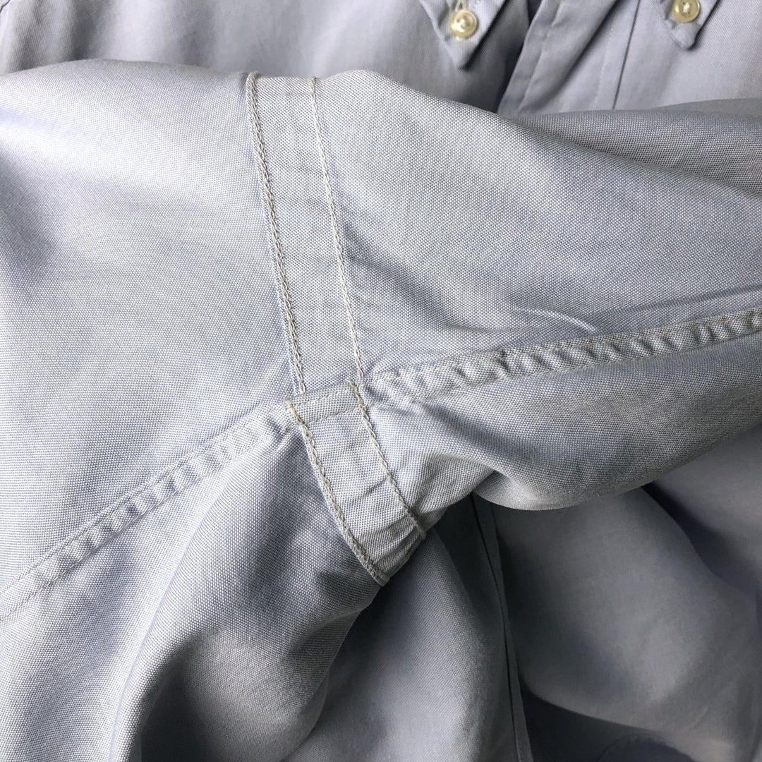Ralph Lauren YARMOUTH long sleeve button down shirt, men's XL size cotton Blue type light blue Vintage Second Hand