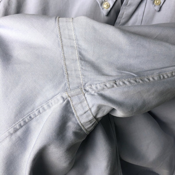 Ralph Lauren YARMOUTH long sleeve button down shirt, men's XL size cotton Blue type light blue Vintage Second Hand