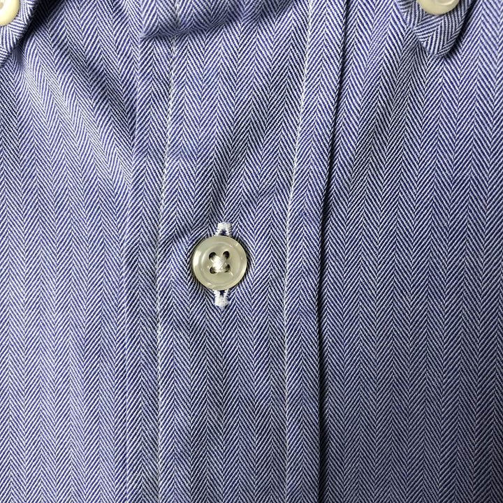 Ralph Lauren YARMOUTH long sleeve button down shirt, men's XXL size cotton blue type Vintage Second Hand