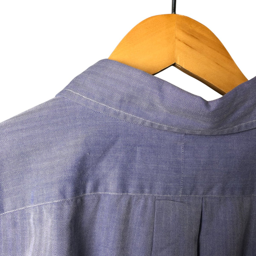 Ralph Lauren YARMOUTH long sleeve button down shirt, men's XXL size cotton blue type Vintage Second Hand