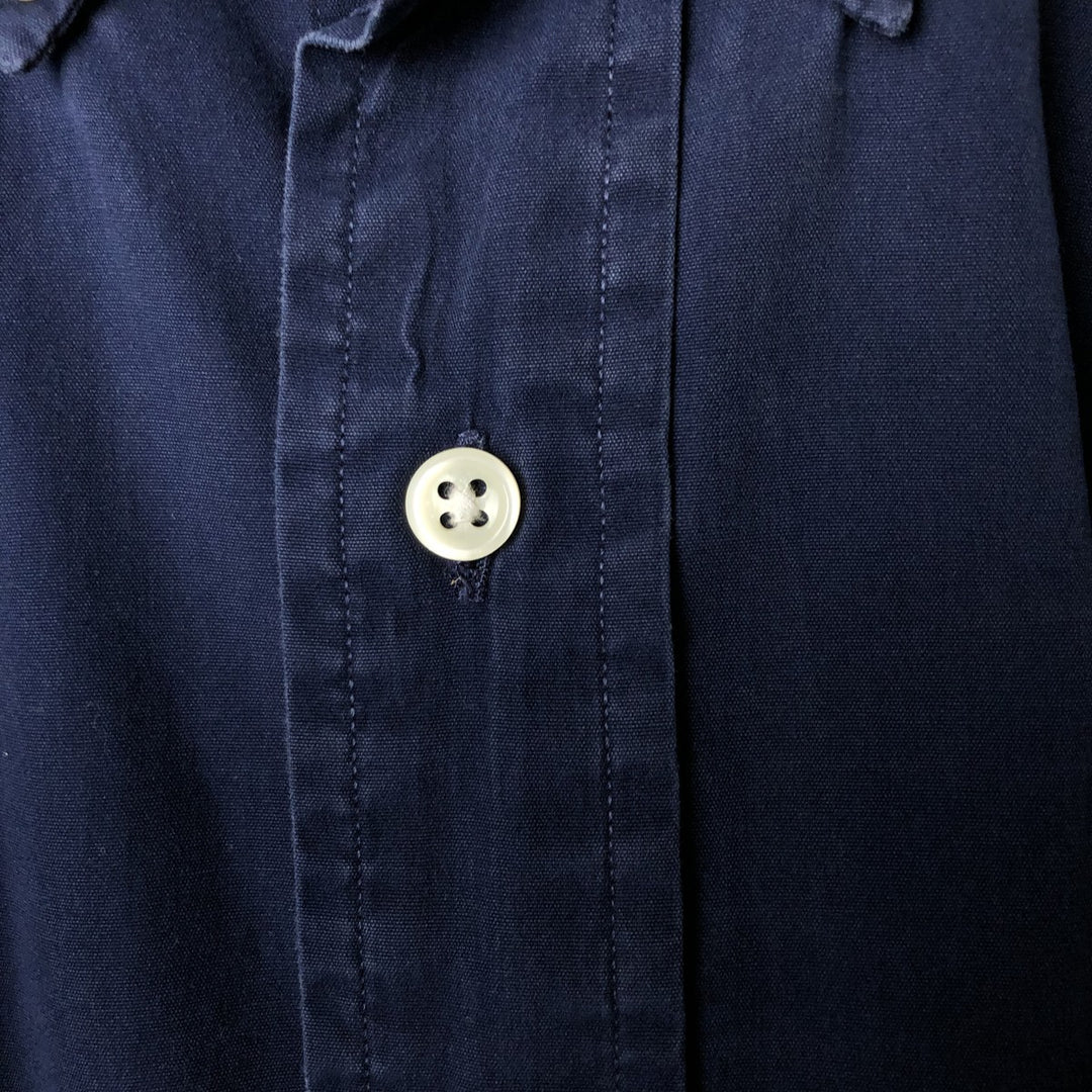 Ralph Lauren BLAKE long sleeve button down shirt, men's size L cotton navy blue type Vintage Second Hand