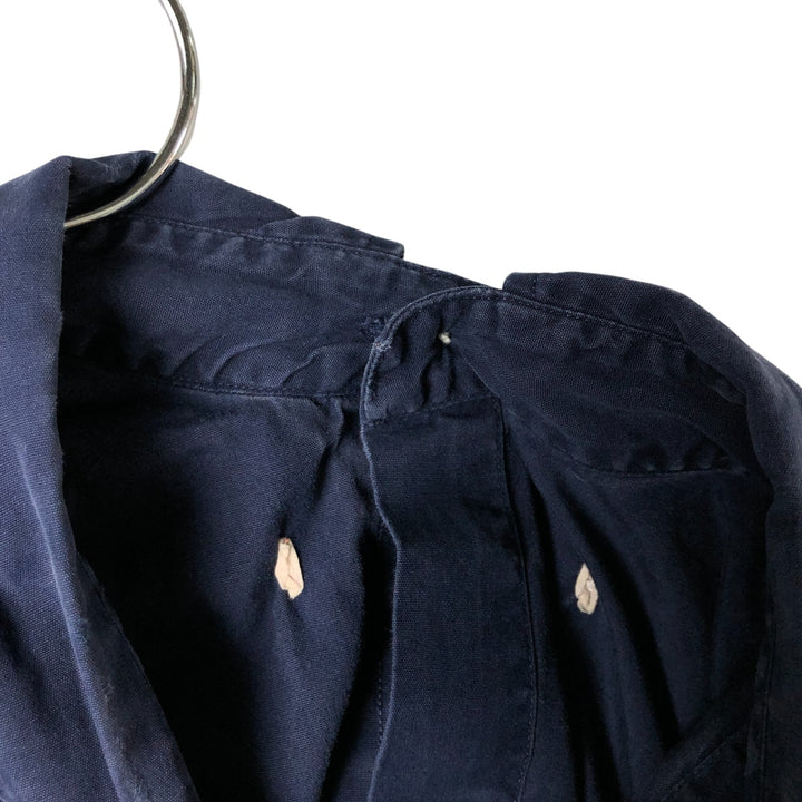 Ralph Lauren BLAKE long sleeve button down shirt, men's size L cotton navy blue type Vintage Second Hand