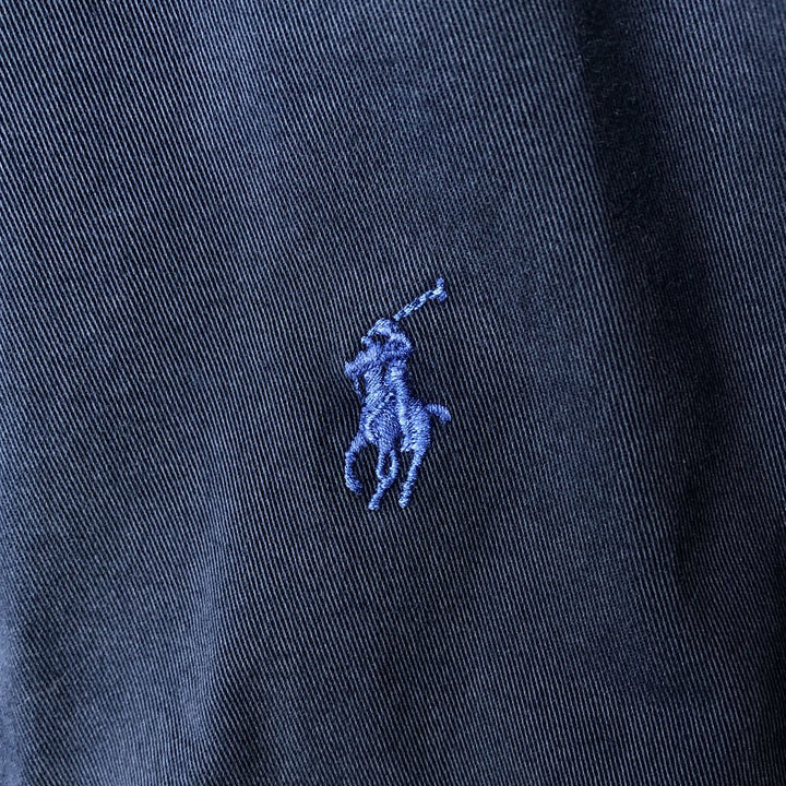 Ralph Lauren BLAKE long sleeve button down shirt, men's size L cotton navy blue type Vintage Second Hand