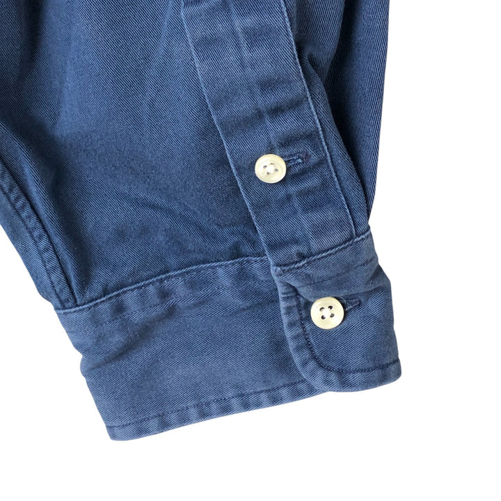 Ralph Lauren BLAKE long sleeve button down shirt, men's size L cotton navy blue type Vintage Second Hand