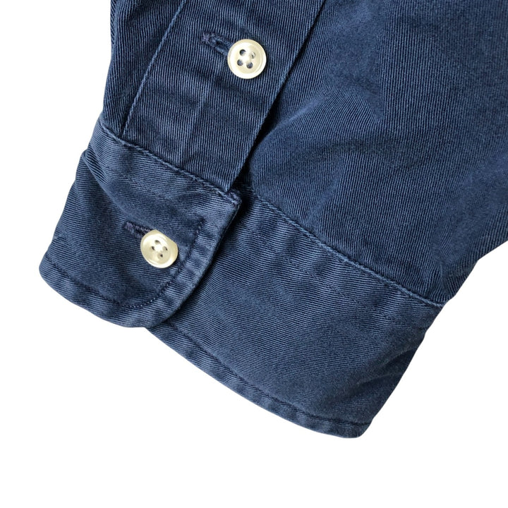 Ralph Lauren BLAKE long sleeve button down shirt, men's size L cotton navy blue type Vintage Second Hand