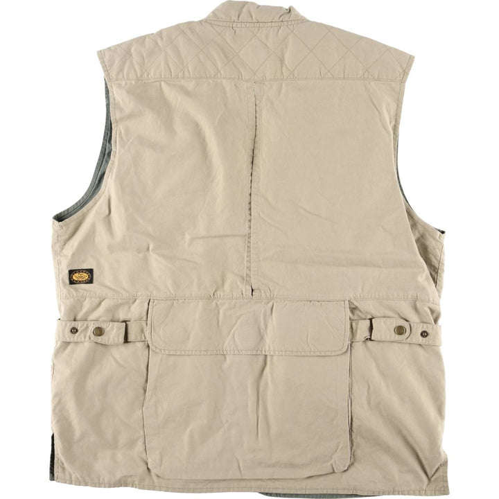 WOOLRICH Safari Vest, Men's XL cotton Beige type Vintage Second Hand