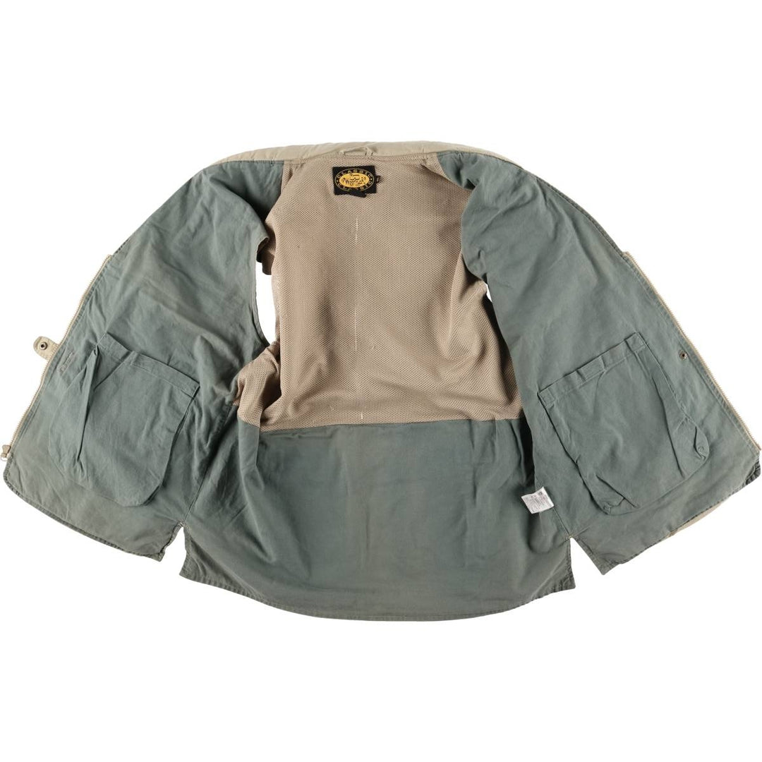 WOOLRICH Safari Vest, Men's XL cotton Beige type Vintage Second Hand