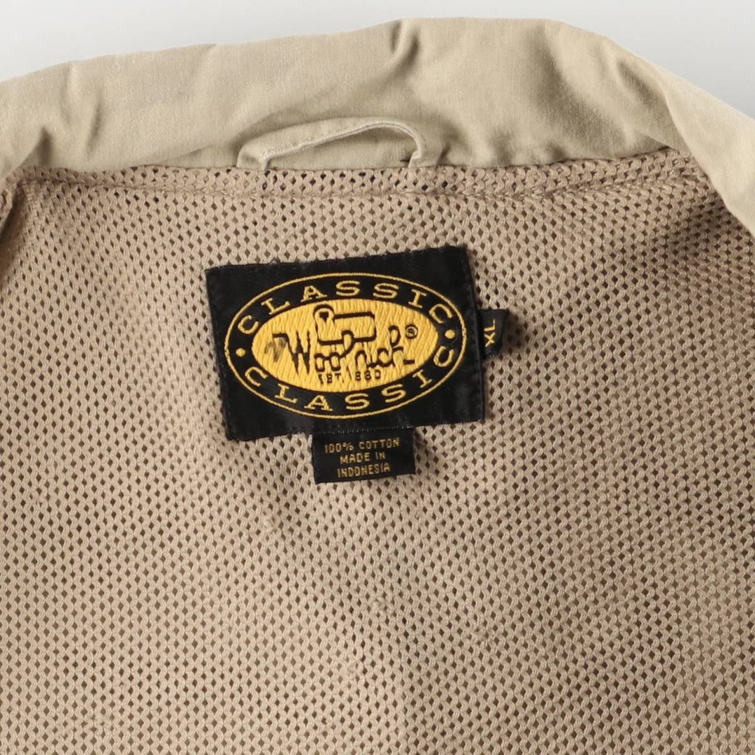WOOLRICH Safari Vest, Men's XL cotton Beige type Vintage Second Hand