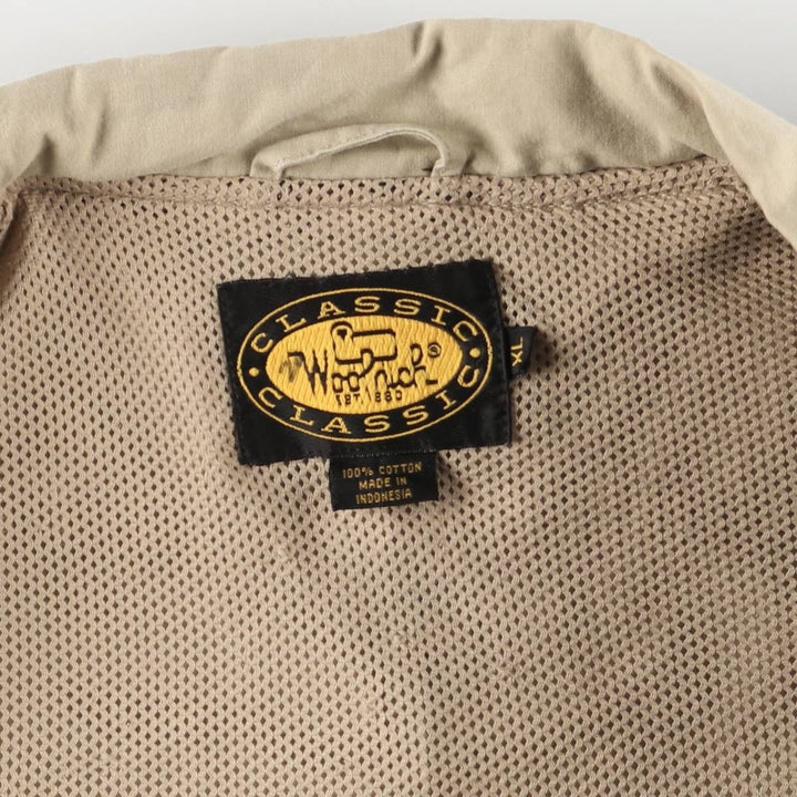 WOOLRICH Safari Vest, Men's XL cotton Beige type Vintage Second Hand