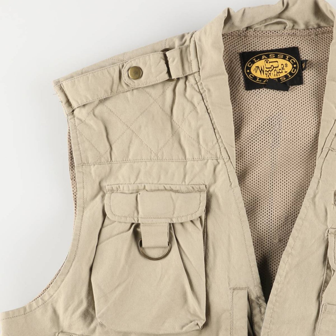 WOOLRICH Safari Vest, Men's XL cotton Beige type Vintage Second Hand