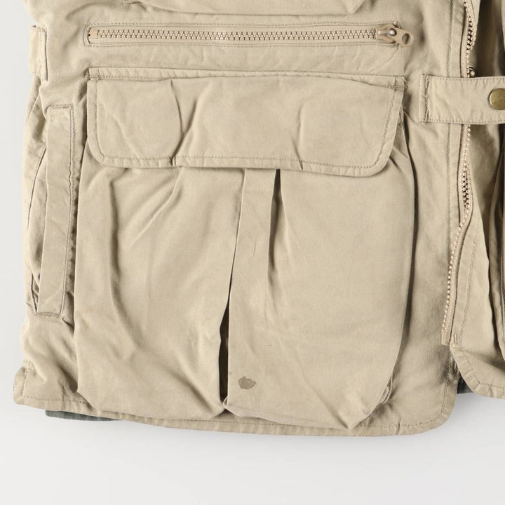 WOOLRICH Safari Vest, Men's XL cotton Beige type Vintage Second Hand