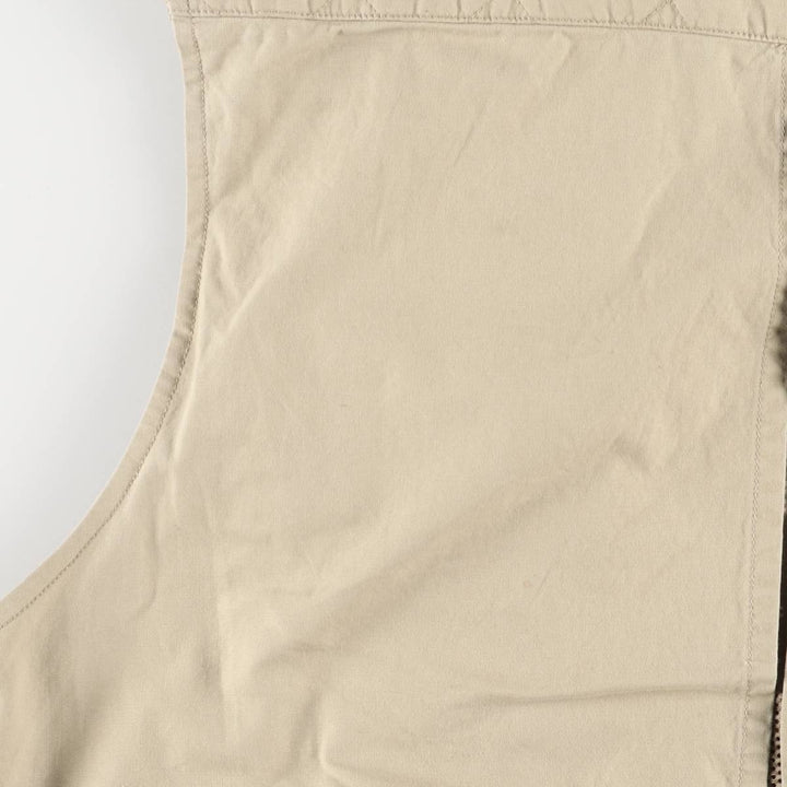 WOOLRICH Safari Vest, Men's XL cotton Beige type Vintage Second Hand