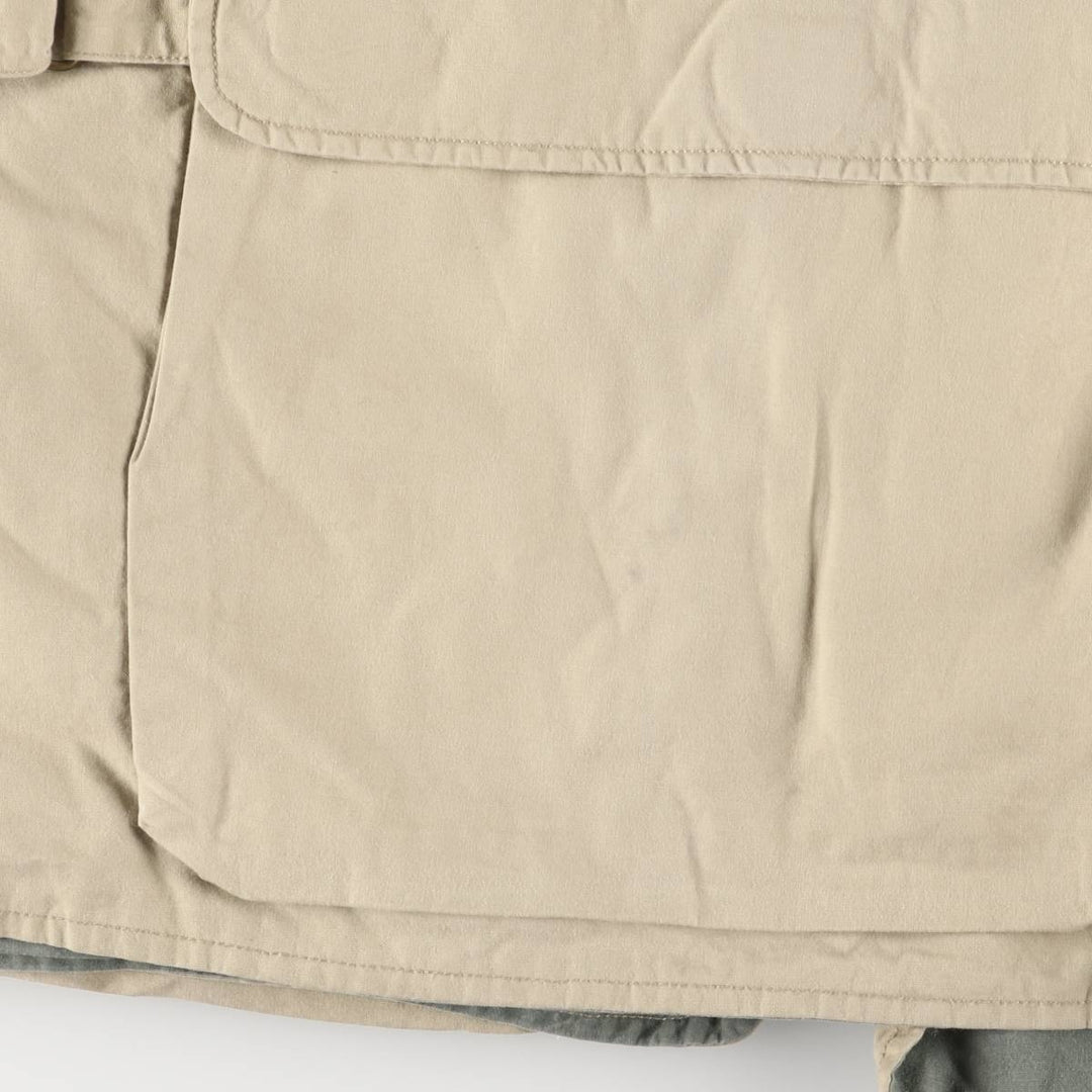 WOOLRICH Safari Vest, Men's XL cotton Beige type Vintage Second Hand