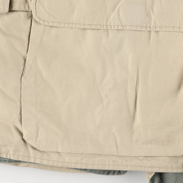 WOOLRICH Safari Vest, Men's XL cotton Beige type Vintage Second Hand