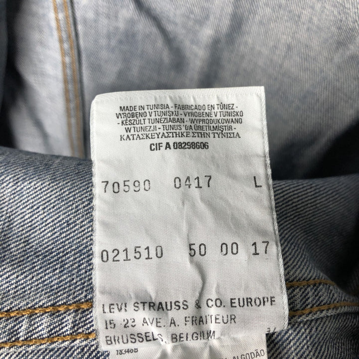 2000'S Levi's 70590-0417 Euro Model Denim Jacket, Men's Size L cotton blue type Vintage Second Hand