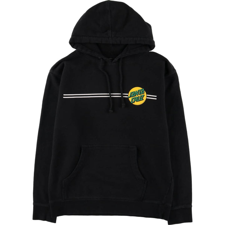 Santa Cruz SANTA CRUZ sweatshirt pullover hoodie, men's size M cotton black type Vintage Second Hand