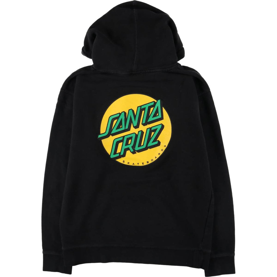 Santa Cruz SANTA CRUZ sweatshirt pullover hoodie, men's size M cotton black type Vintage Second Hand