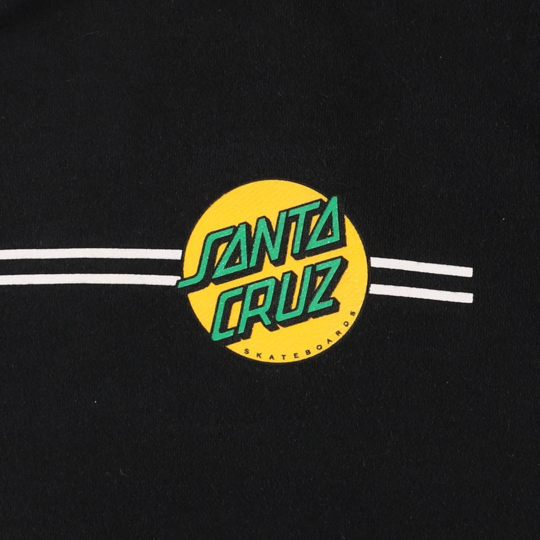 Santa Cruz SANTA CRUZ sweatshirt pullover hoodie, men's size M cotton black type Vintage Second Hand