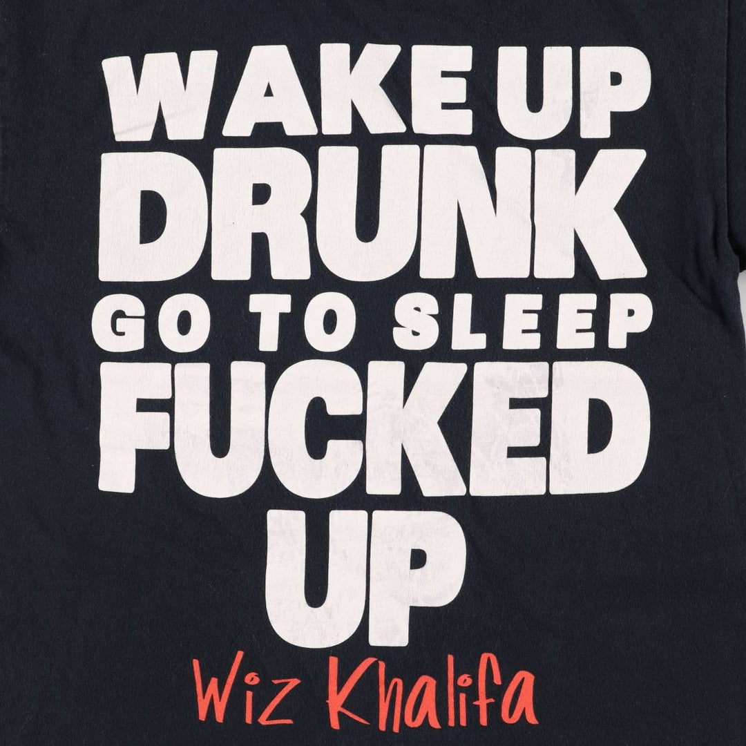 Gildan Wiz Khalifa Rap T-Shirt, Men's Size Medium cotton black type Vintage Second Hand