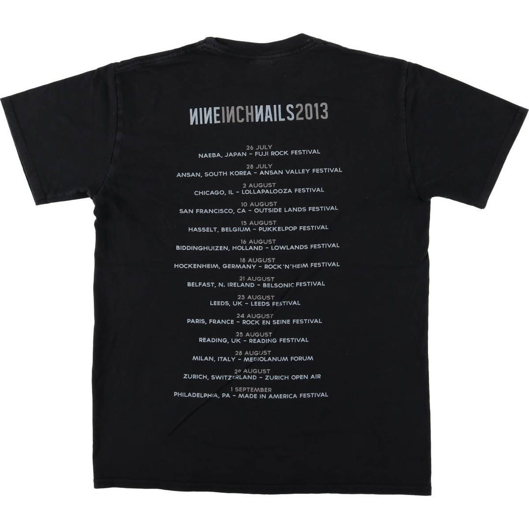 Gildan Soft Style Nine Inch Nails Band T-Shirt, Men's Size Medium cotton black type Vintage Second Hand