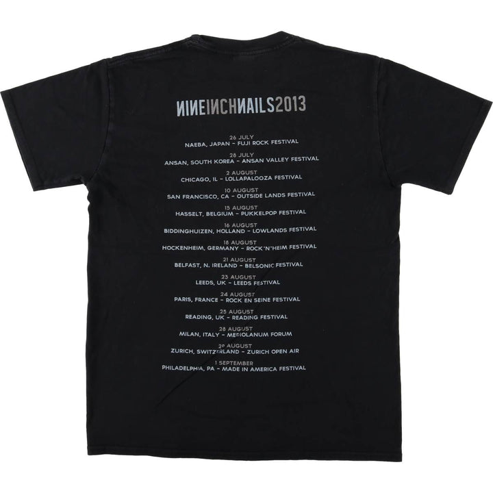 Gildan Soft Style Nine Inch Nails Band T-Shirt, Men's Size Medium cotton black type Vintage Second Hand
