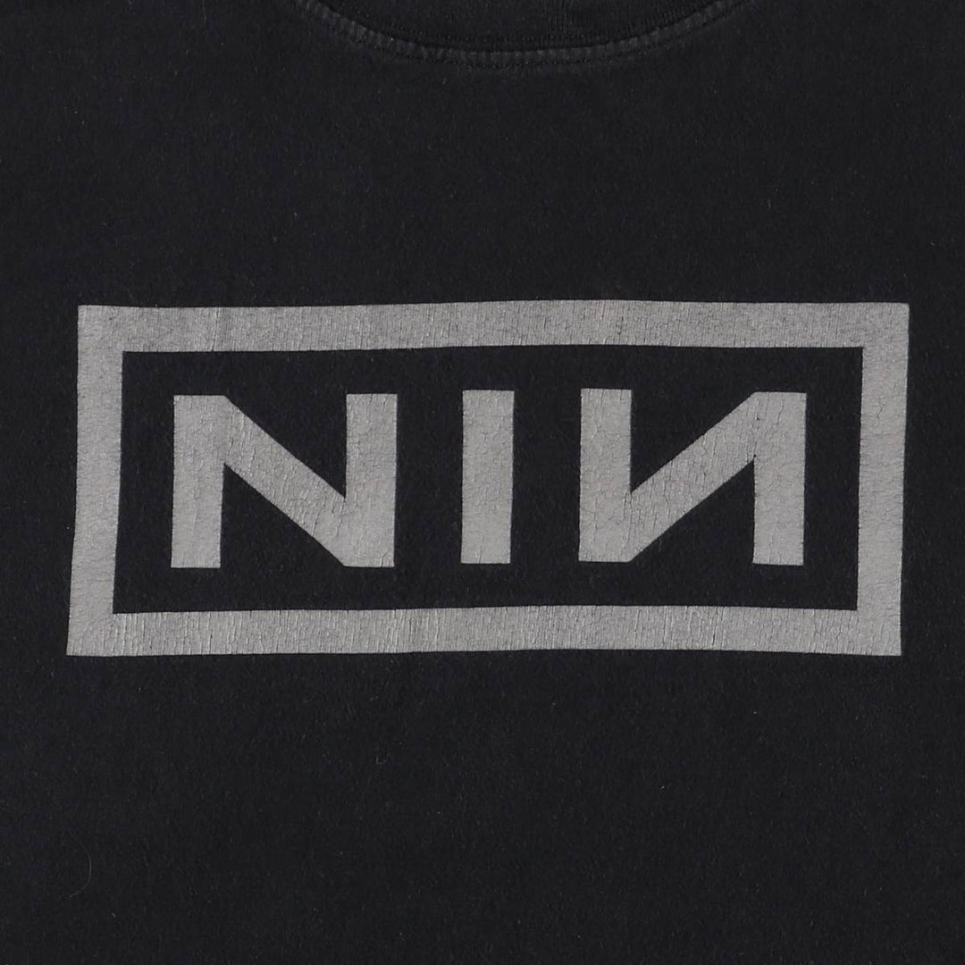 Gildan Soft Style Nine Inch Nails Band T-Shirt, Men's Size Medium cotton black type Vintage Second Hand