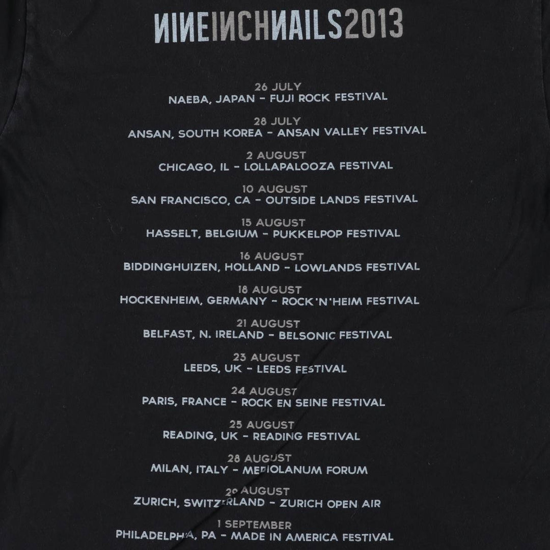 Gildan Soft Style Nine Inch Nails Band T-Shirt, Men's Size Medium cotton black type Vintage Second Hand