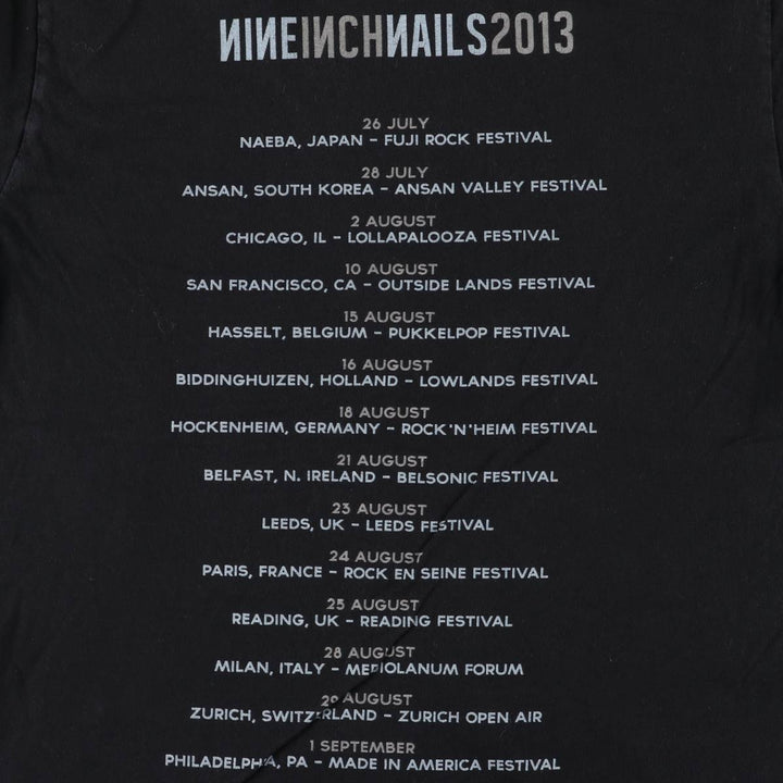 Gildan Soft Style Nine Inch Nails Band T-Shirt, Men's Size Medium cotton black type Vintage Second Hand