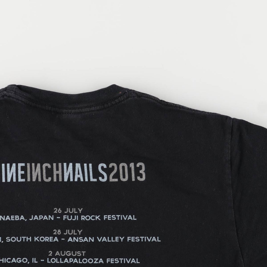 Gildan Soft Style Nine Inch Nails Band T-Shirt, Men's Size Medium cotton black type Vintage Second Hand