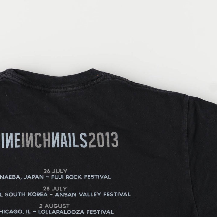 Gildan Soft Style Nine Inch Nails Band T-Shirt, Men's Size Medium cotton black type Vintage Second Hand